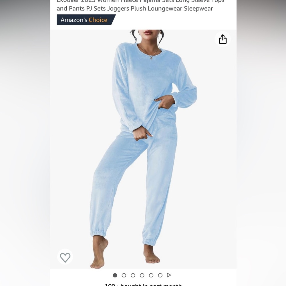 Fleece pajama jogger set NWT